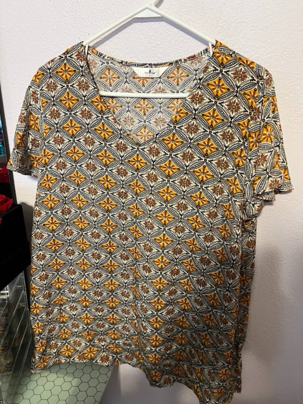 Agnes Orinda 2X flutter sleeve blouse